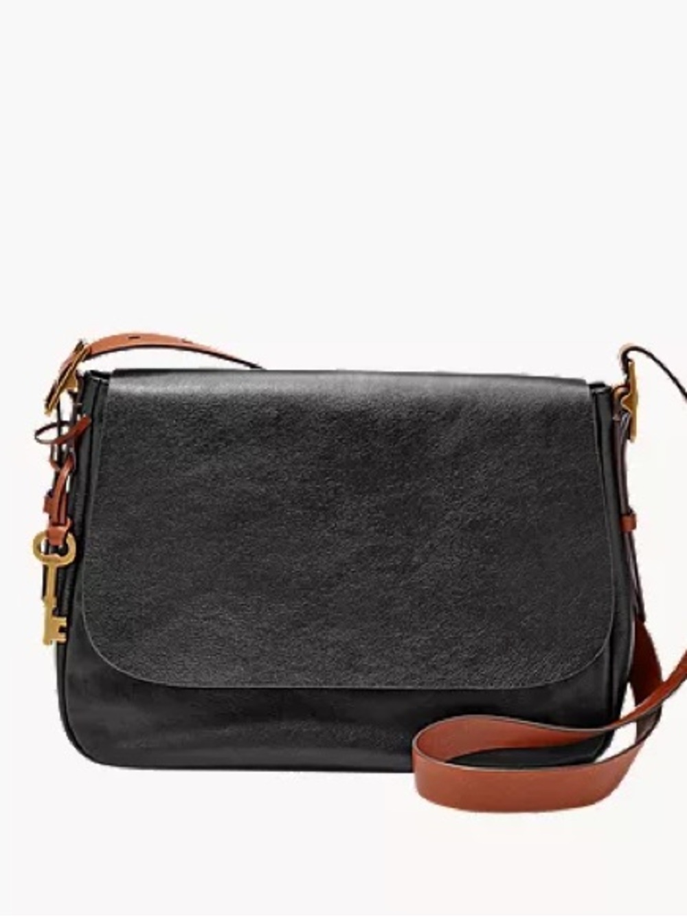 Fossil Harper leather flap crossbody bag
